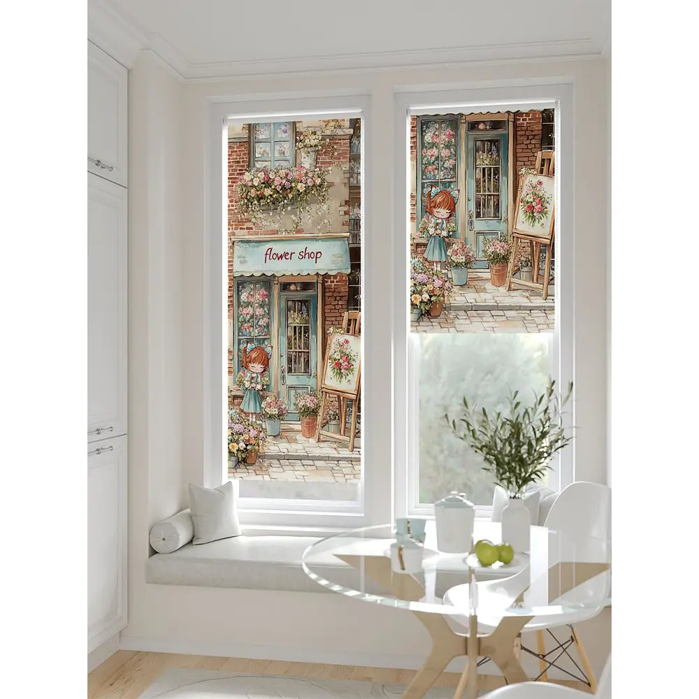 Фото 6 Рулонная штора блэкаут At Home AT783462057, 57x170 см, цвет бежевый, бирюзовый Фото 6 Рулонная штора блэкаут At Home AT783462057, 57x170 см, цвет бежевый, бирюзовый