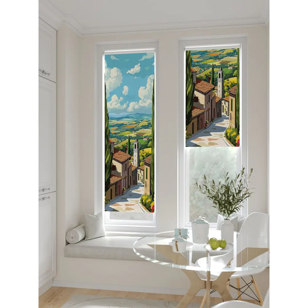 Фото 10 Рулонная штора блэкаут At Home AT783499052, 52x170 см, цвет белый, коричневый Фото 10 Рулонная штора блэкаут At Home AT783499052, 52x170 см, цвет белый, коричневый