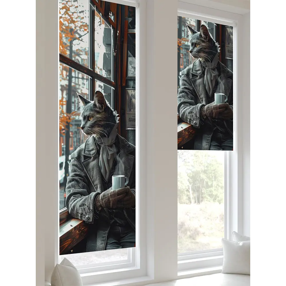 Фото 3 Рулонная штора блэкаут At Home Ланетрикс AT783519052 52x170 см, цвет белый