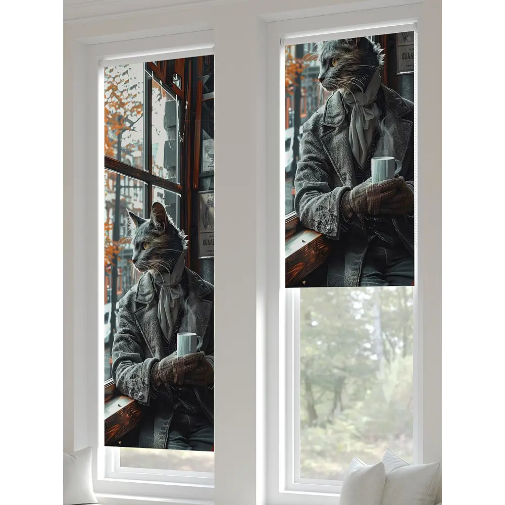 Фото 9 Рулонная штора блэкаут At Home Ланетрикс AT783519052 52x170 см, цвет белый