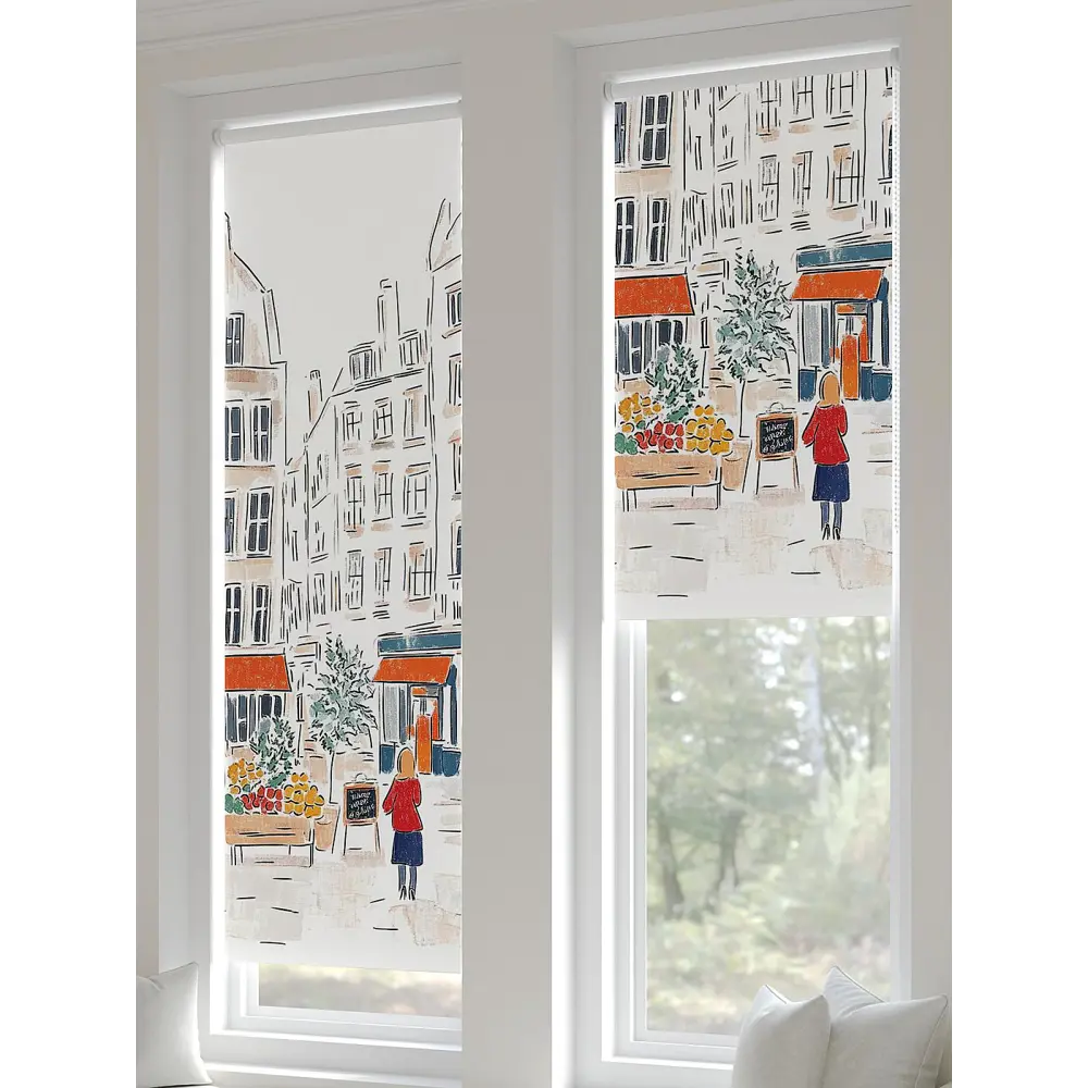 Фото 7 Рулонная штора блэкаут At Home Анзара AT783452047 47x170 см, цвет бежевый