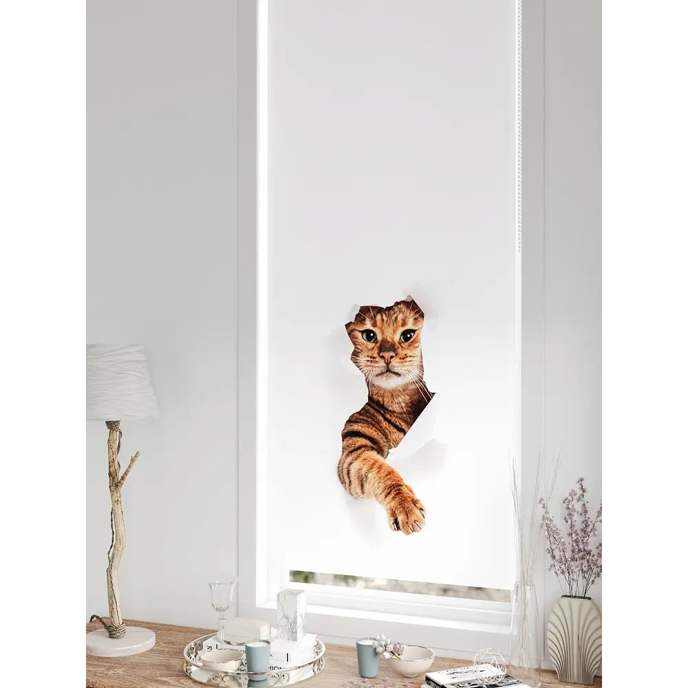 Фото 2 Рулонная штора блэкаут At Home Лертонт AT783422062 62x170 см, цвет белый Фото 2 Рулонная штора блэкаут At Home Лертонт AT783422062 62x170 см, цвет белый