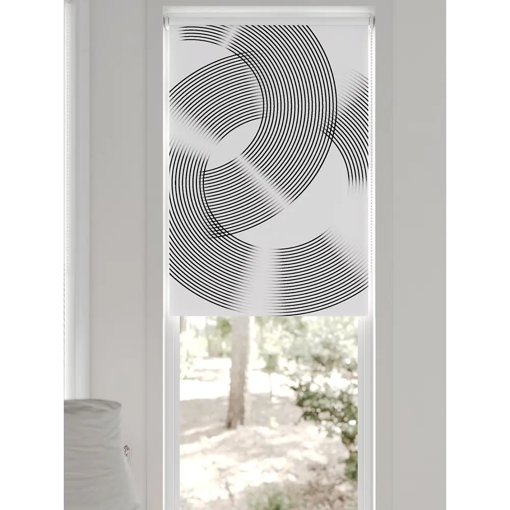 Фото 7 Рулонная штора блэкаут At Home Лертонт AT783427062 62x170 см, цвет белый