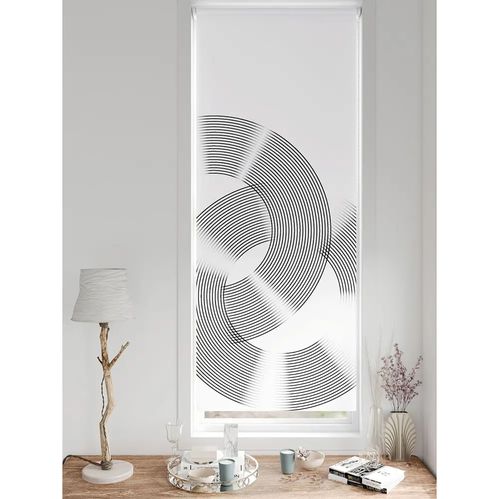 Фото 3 Рулонная штора блэкаут At Home Лертонт AT783427062 62x170 см, цвет белый