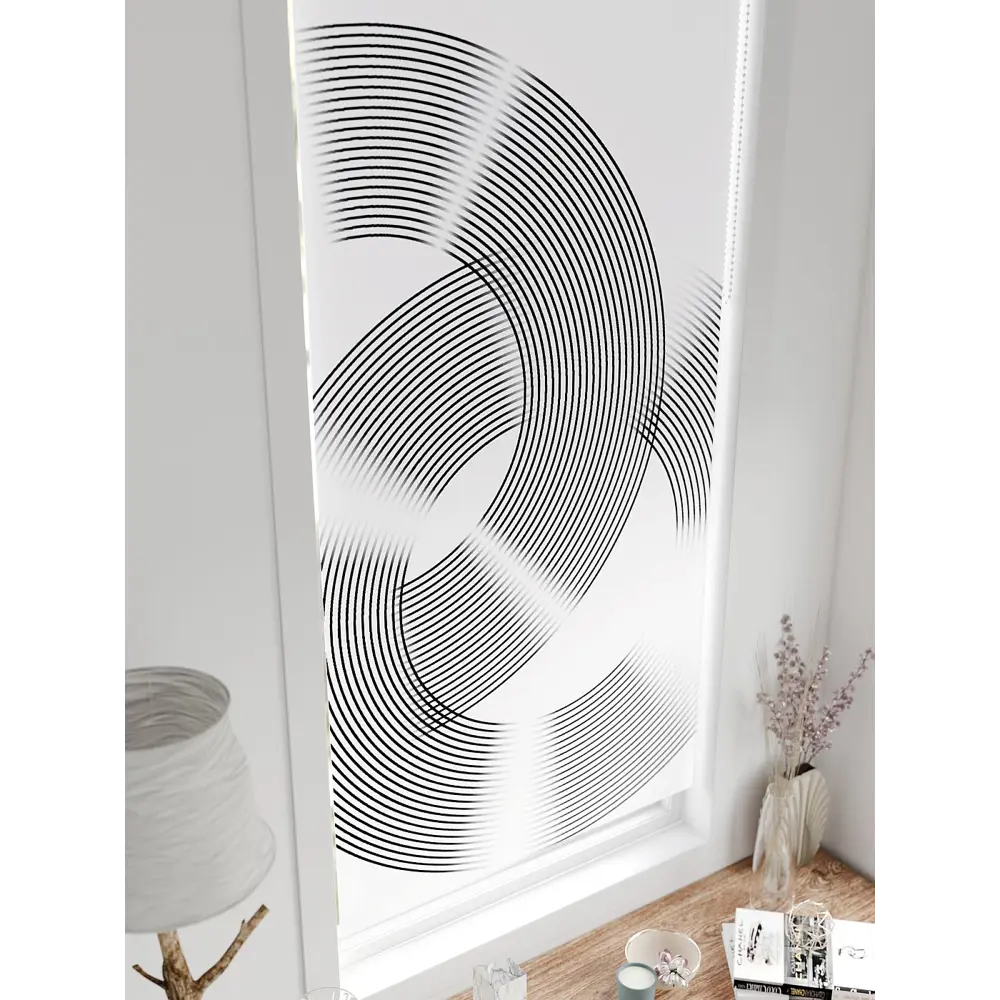 Фото 4 Рулонная штора блэкаут At Home Лертонт AT783427062 62x170 см, цвет белый