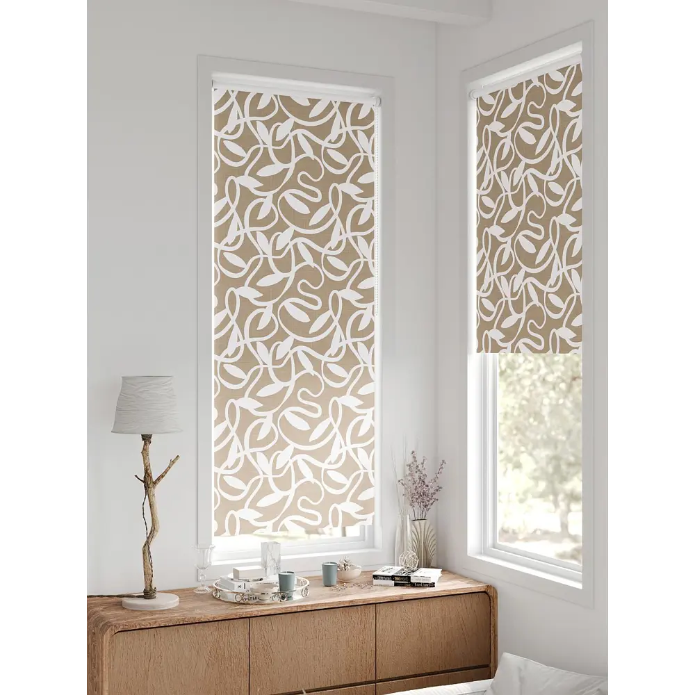 Фото 3 Рулонная штора блэкаут At Home Лертонт AT783384062 62x170 см, цвет белый