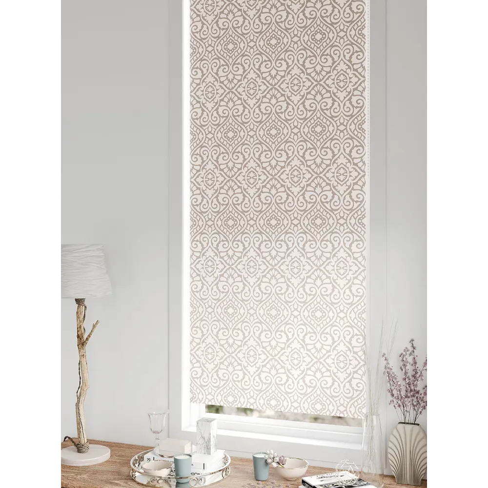 Фото Рулонная штора блэкаут At Home Лирстик AT783389057 57x170 см, цвет бежевый Фото Рулонная штора блэкаут At Home Лирстик AT783389057 57x170 см, цвет бежевый