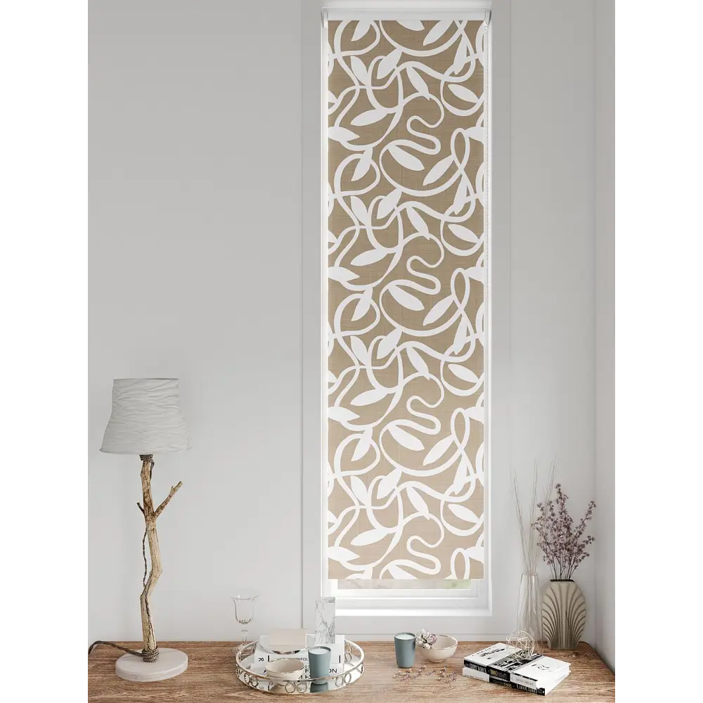 Фото 5 Рулонная штора блэкаут At Home AT783384047, 47x170 см, цвет белый, коричневый Фото 5 Рулонная штора блэкаут At Home AT783384047, 47x170 см, цвет белый, коричневый