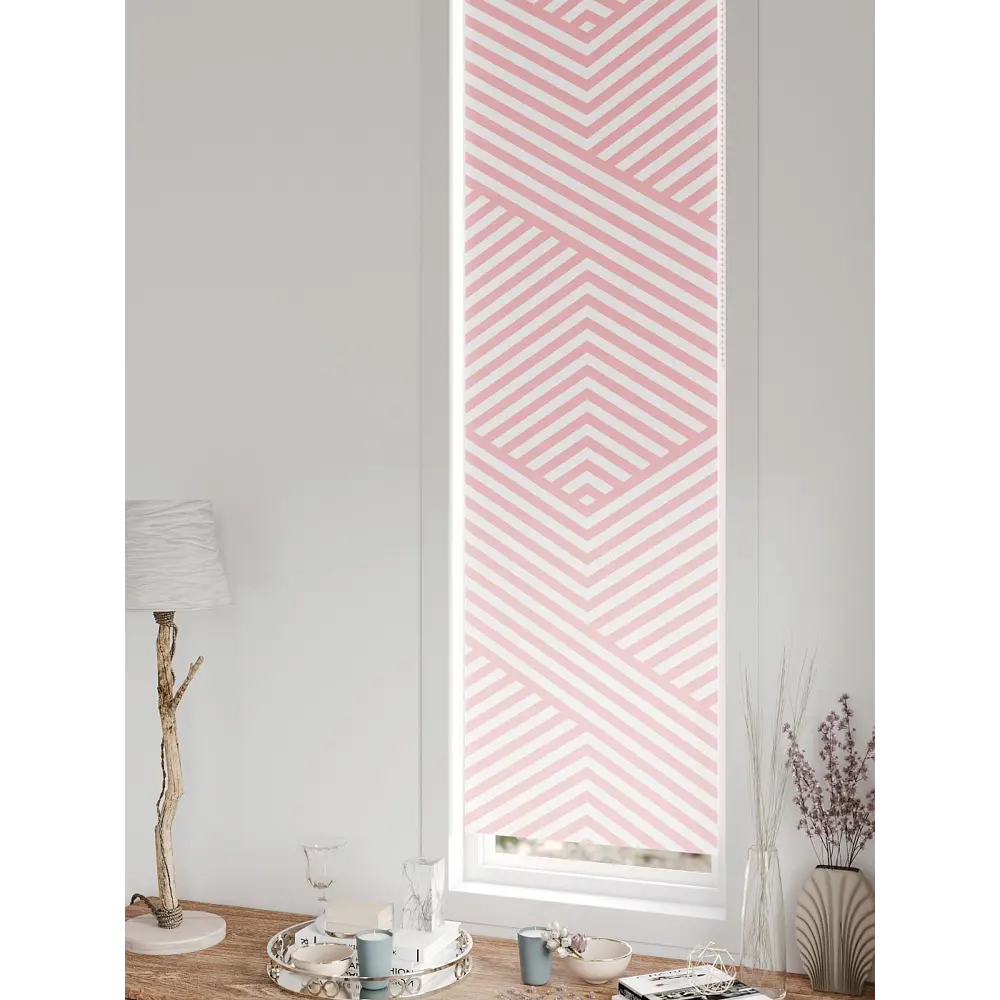 Фото 2 Рулонная штора блэкаут At Home AT783397047, 47x170 см, цвет белый, розовый Фото 2 Рулонная штора блэкаут At Home AT783397047, 47x170 см, цвет белый, розовый