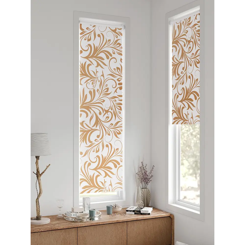 Фото 9 Рулонная штора блэкаут At Home AT783412047, 47x170 см, цвет белый, оранжевый Фото 9 Рулонная штора блэкаут At Home AT783412047, 47x170 см, цвет белый, оранжевый