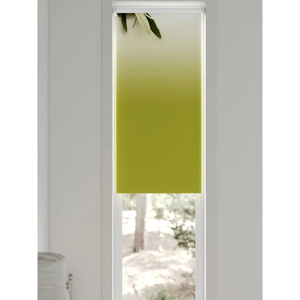Фото 5 Рулонная штора блэкаут At Home AT783307047, 47x170 см, цвет белый, зеленый Фото 5 Рулонная штора блэкаут At Home AT783307047, 47x170 см, цвет белый, зеленый