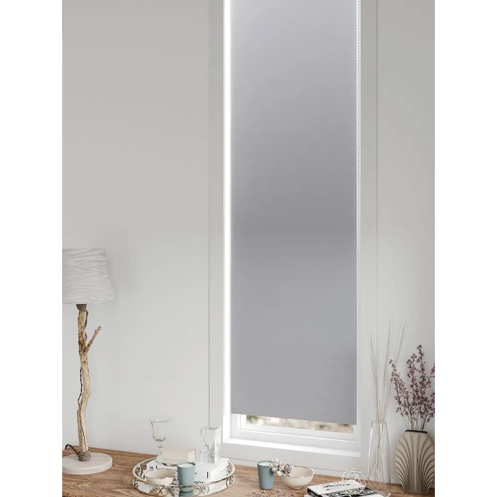 Фото 4 Рулонная штора блэкаут At Home AT783337047, 47x170 см, цвет белый, серый Фото 4 Рулонная штора блэкаут At Home AT783337047, 47x170 см, цвет белый, серый