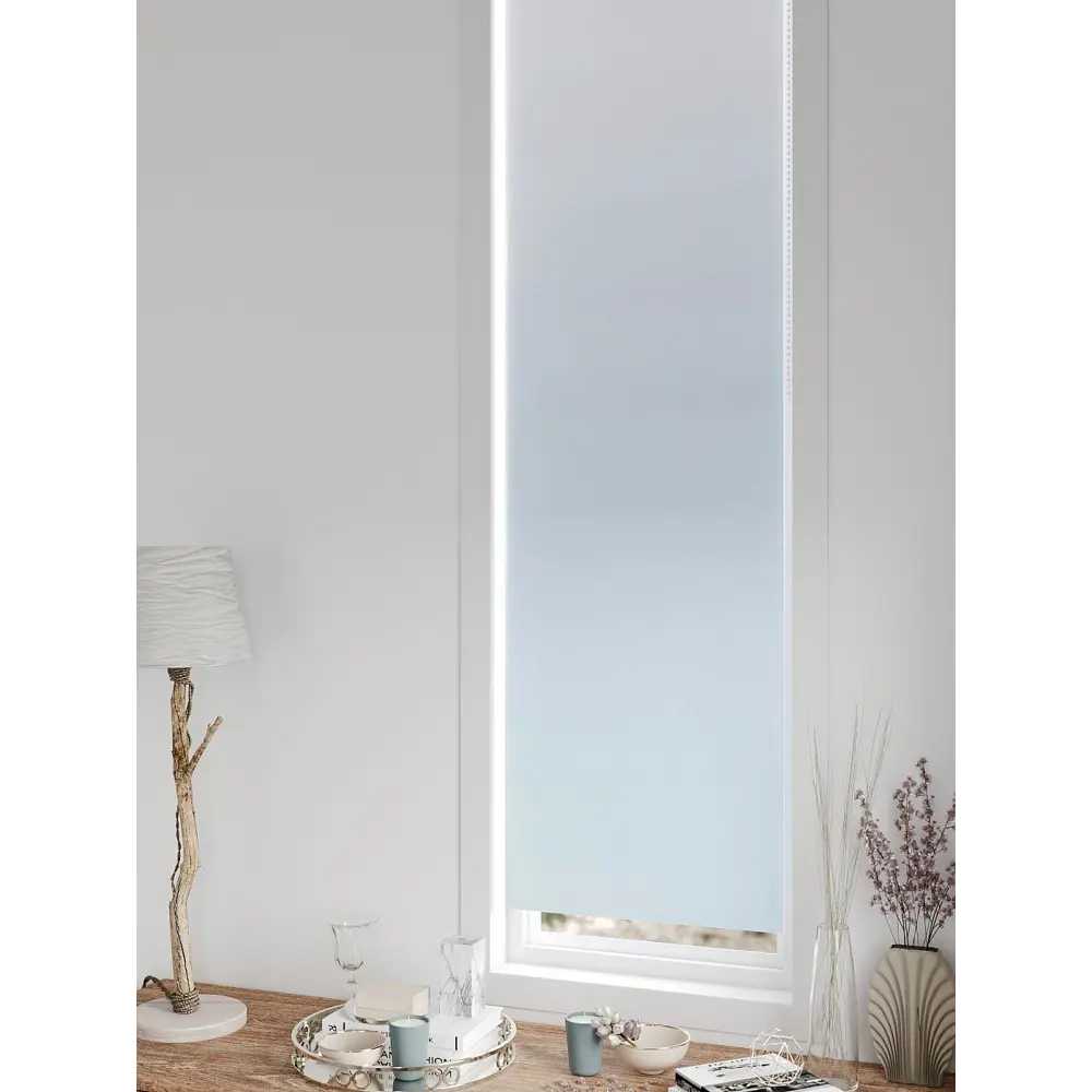 Фото 2 Рулонная штора блэкаут At Home AT783338047, 47x170 см, цвет белый, серый, голубой Фото 2 Рулонная штора блэкаут At Home AT783338047, 47x170 см, цвет белый, серый, голубой