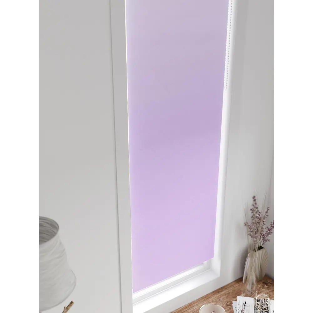 Фото 8 Рулонная штора блэкаут At Home AT783353047, 47x170 см, цвет белый, фиолетовый