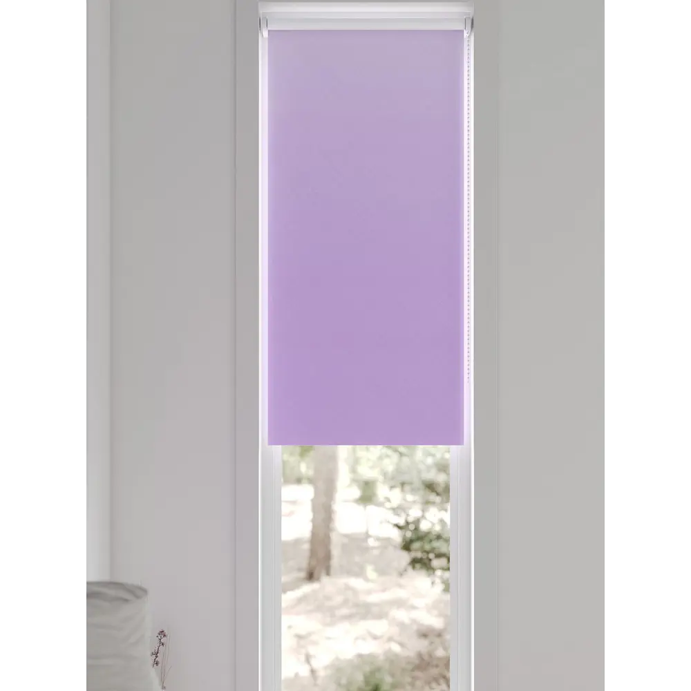 Фото 7 Рулонная штора блэкаут At Home AT783353047, 47x170 см, цвет белый, фиолетовый