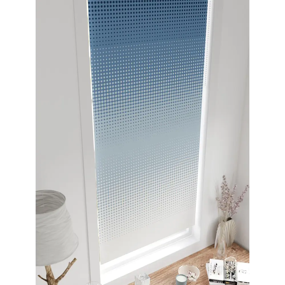 Фото Рулонная штора блэкаут At Home Фиреда AT783042062 62x170 см, цвет белый