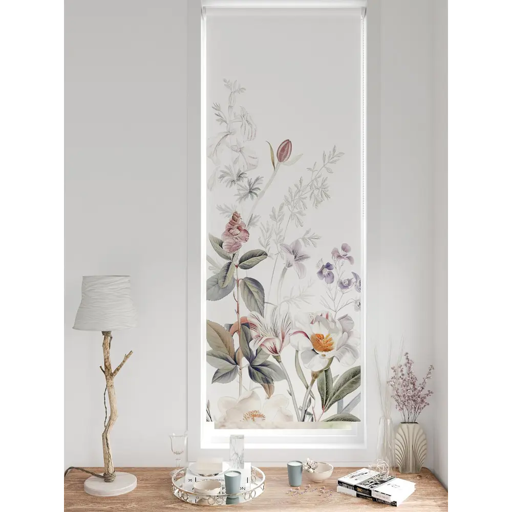 Фото 5 Рулонная штора блэкаут At Home Фиреда AT783011062 62x170 см, цвет белый