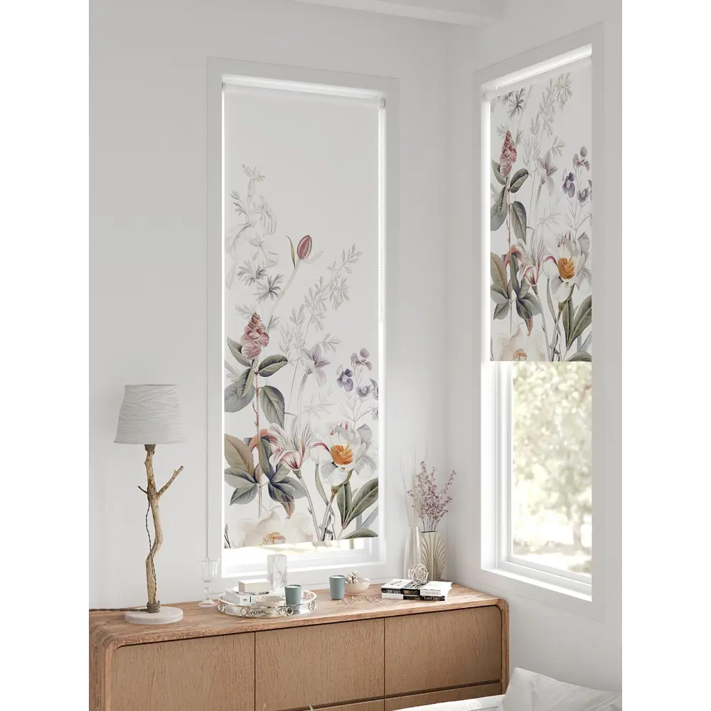 Фото 2 Рулонная штора блэкаут At Home Фиреда AT783011062 62x170 см, цвет белый