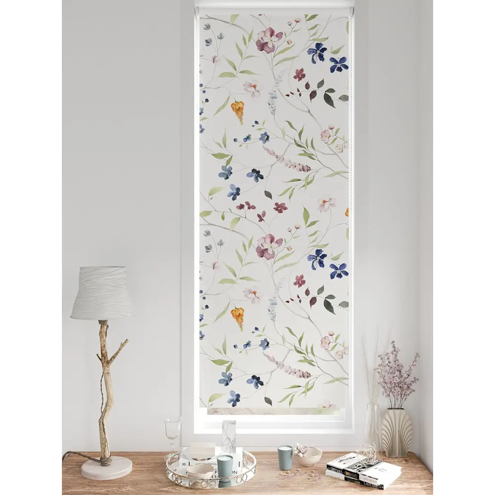 Фото 5 Рулонная штора блэкаут At Home Фиреда AT783010062 62x170 см, цвет белый