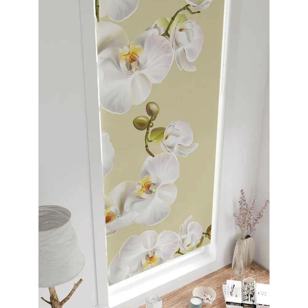 Фото 10 Рулонная штора блэкаут At Home AT783128062, 62x170 см, цвет белый, желтый