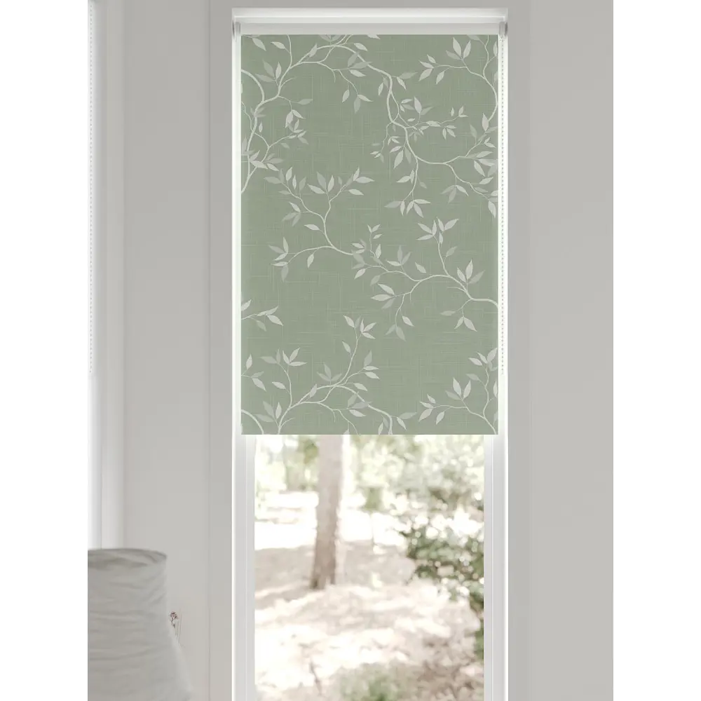 Фото 7 Рулонная штора блэкаут At Home AT783101062, 62x170 см, цвет белый, фисташковый