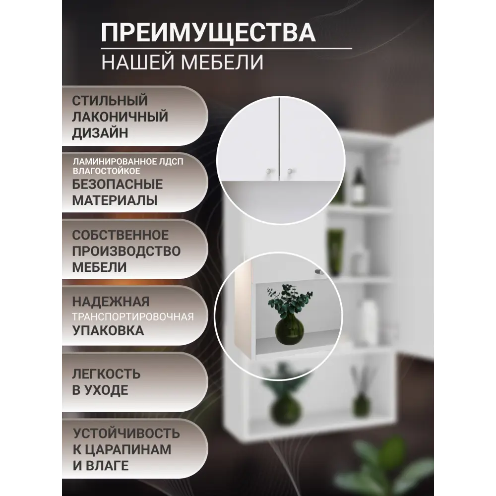 Фото 3 Шкаф для ванной комнаты Play Марсель подвесной 30x90x19см цвет белый Фото 3 Шкаф для ванной комнаты Play Марсель подвесной 30x90x19см цвет белый