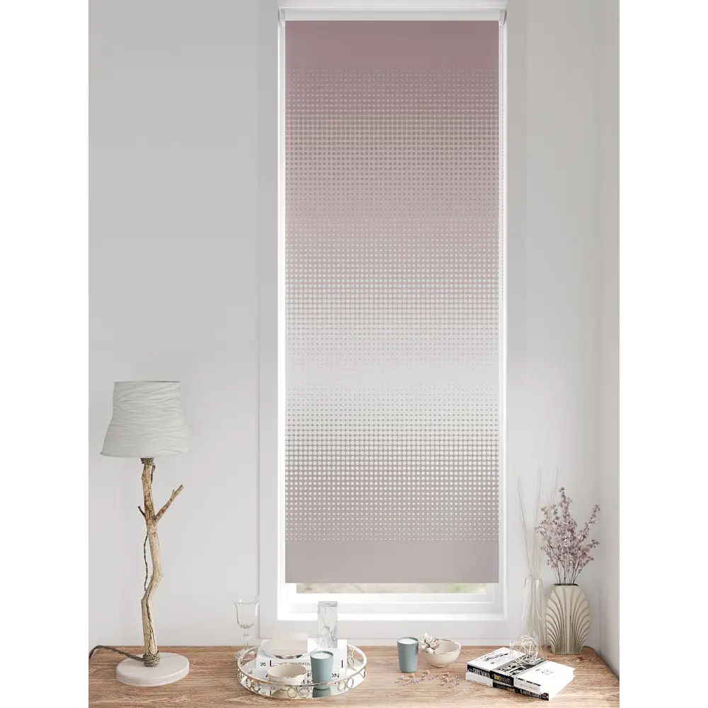 Фото 2 Рулонная штора блэкаут At Home Нертис AT783038057 57x170 см, цвет белый