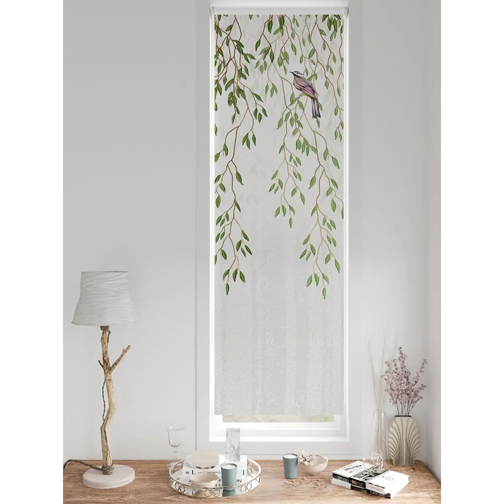 Фото 8 Рулонная штора блэкаут At Home Лингрос AT783100052 52x170 см, цвет белый