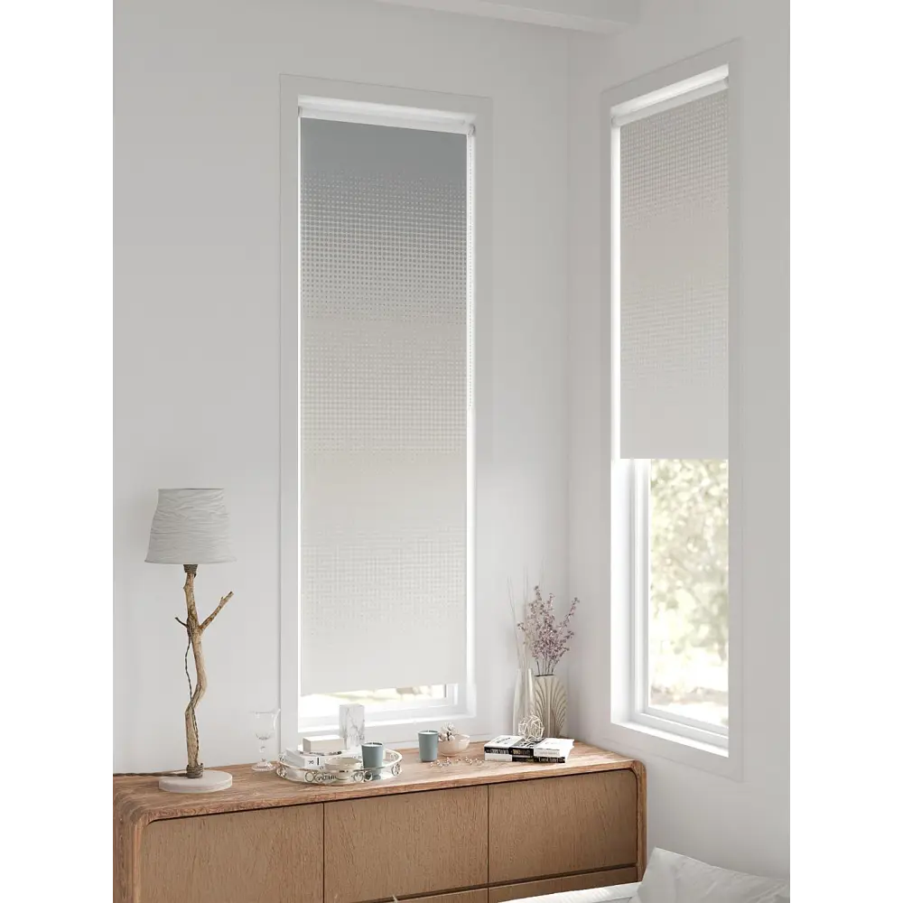 Фото 8 Рулонная штора блэкаут At Home Лингрос AT783046052 52x170 см, цвет белый