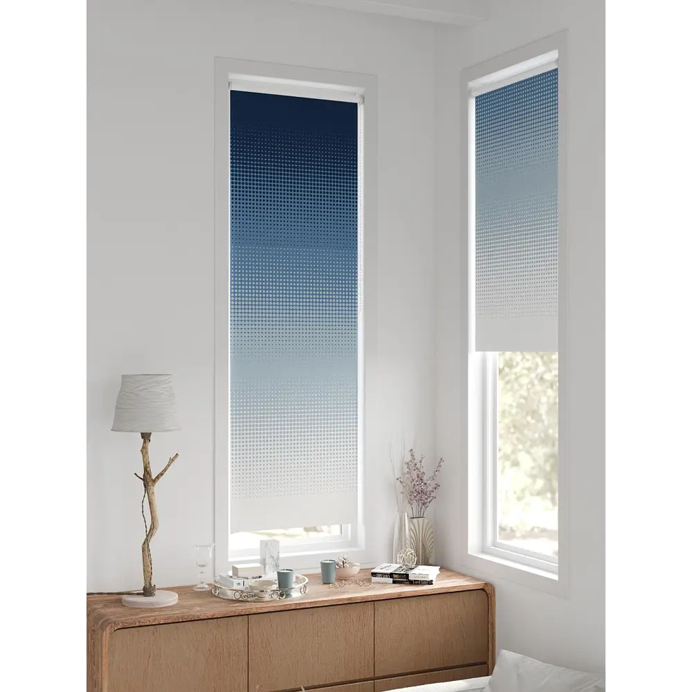 Фото 5 Рулонная штора блэкаут At Home Лингрос AT783042052 52x170 см, цвет белый