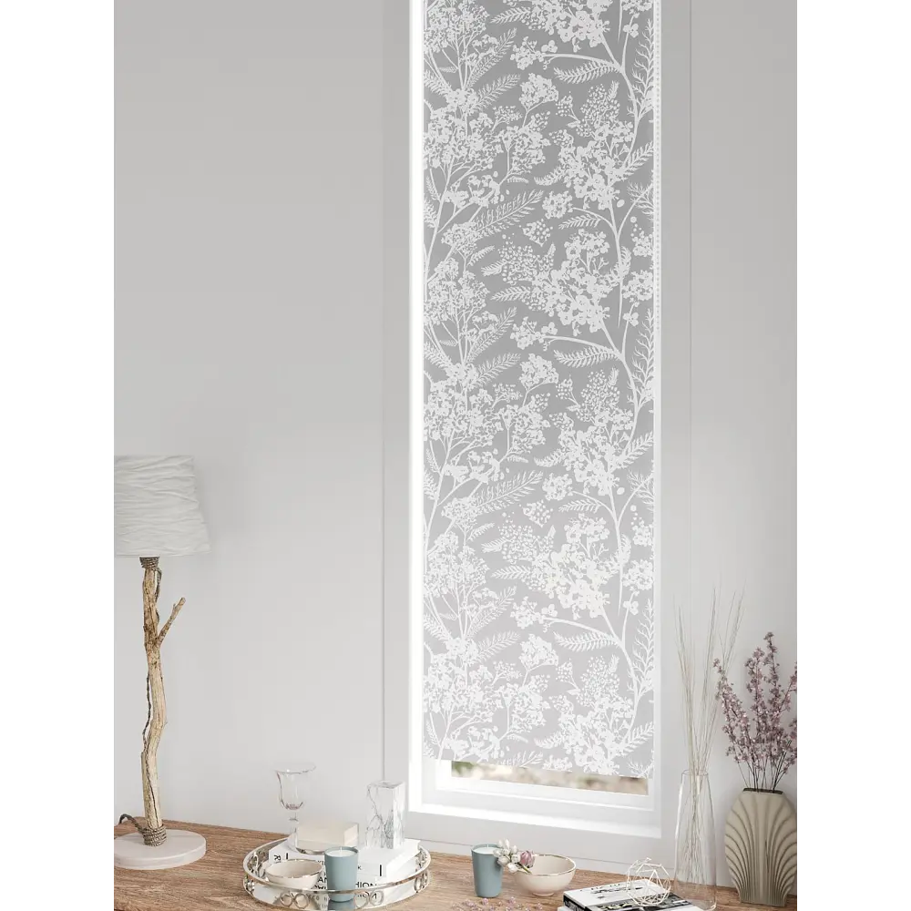 Фото 8 Рулонная штора блэкаут At Home Анзара AT783215052 52x170 см, цвет белый