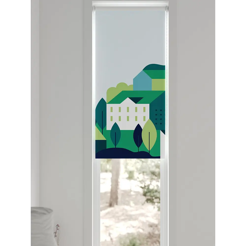 Фото 6 Рулонная штора блэкаут At Home Анзара AT783222052 52x170 см, цвет белый