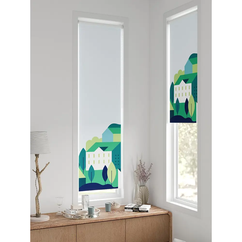 Фото 3 Рулонная штора блэкаут At Home Анзара AT783222052 52x170 см, цвет белый