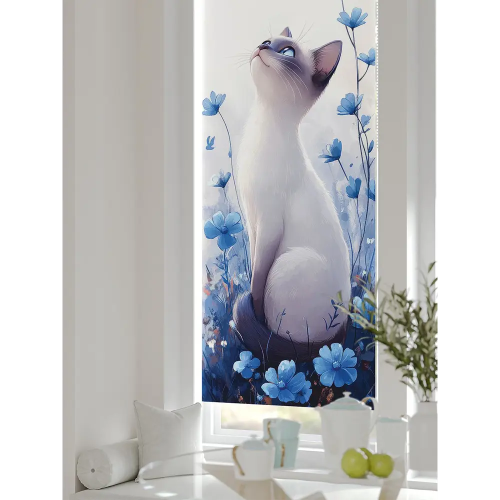 Фото 6 Рулонная штора блэкаут At Home Лертонт AT783528062 62x170 см, цвет белый