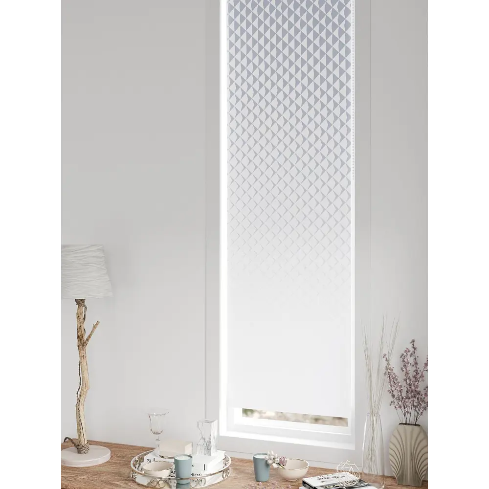 Фото 6 Рулонная штора блэкаут At Home Анзара AT783205047 47x170 см, цвет белый