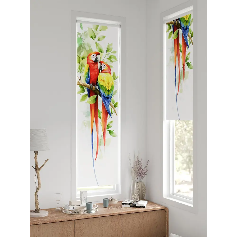 Фото 6 Рулонная штора блэкаут At Home AT783230047, 47x170 см, цвет белый, красный, зеленый