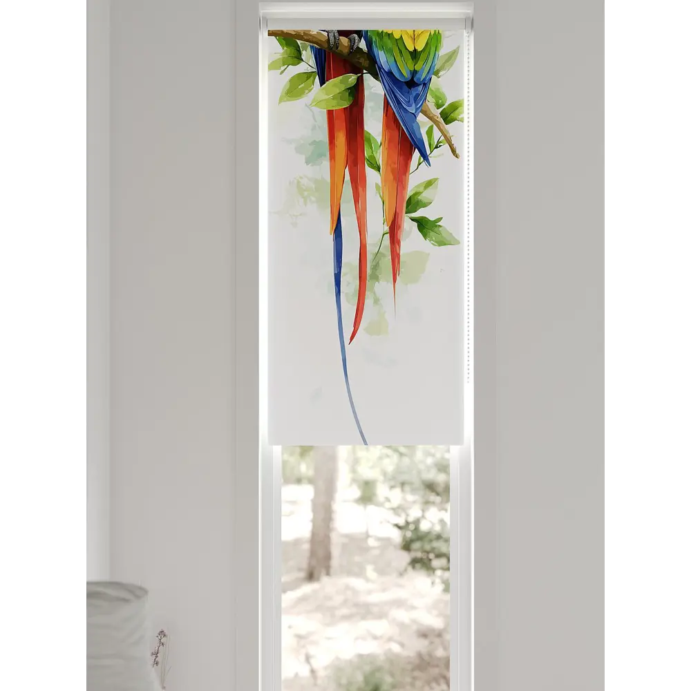 Фото Рулонная штора блэкаут At Home AT783230047, 47x170 см, цвет белый, красный, зеленый