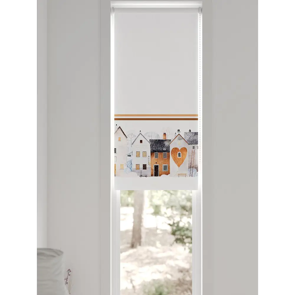 Фото 6 Рулонная штора блэкаут At Home AT783232047, 47x170 см, цвет белый, серый