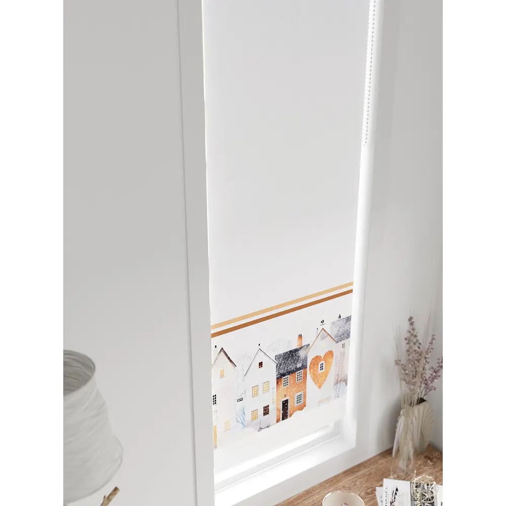 Фото 3 Рулонная штора блэкаут At Home AT783232047, 47x170 см, цвет белый, серый