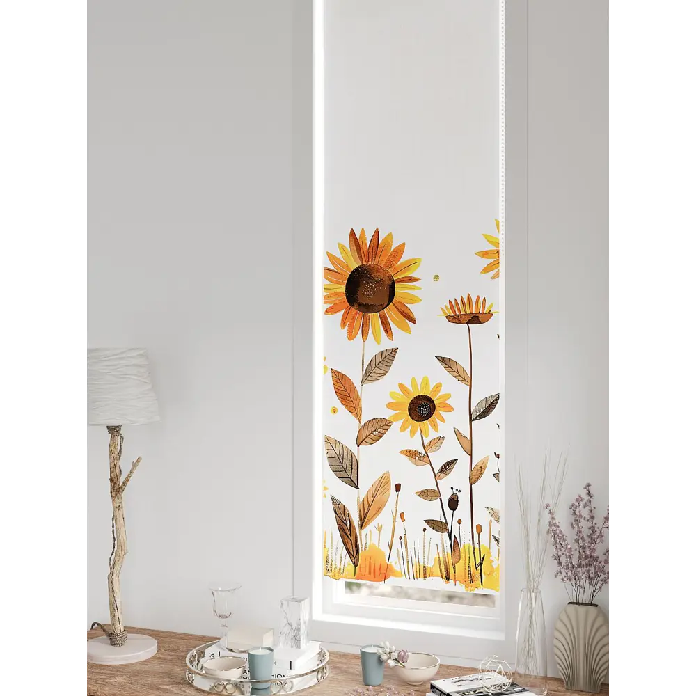 Фото 10 Рулонная штора блэкаут At Home AT783234047, 47x170 см, цвет белый, коричневый