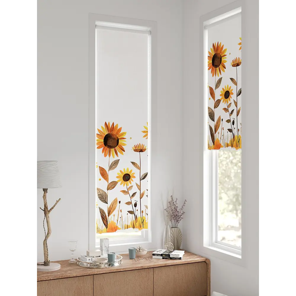 Фото 2 Рулонная штора блэкаут At Home AT783234047, 47x170 см, цвет белый, коричневый