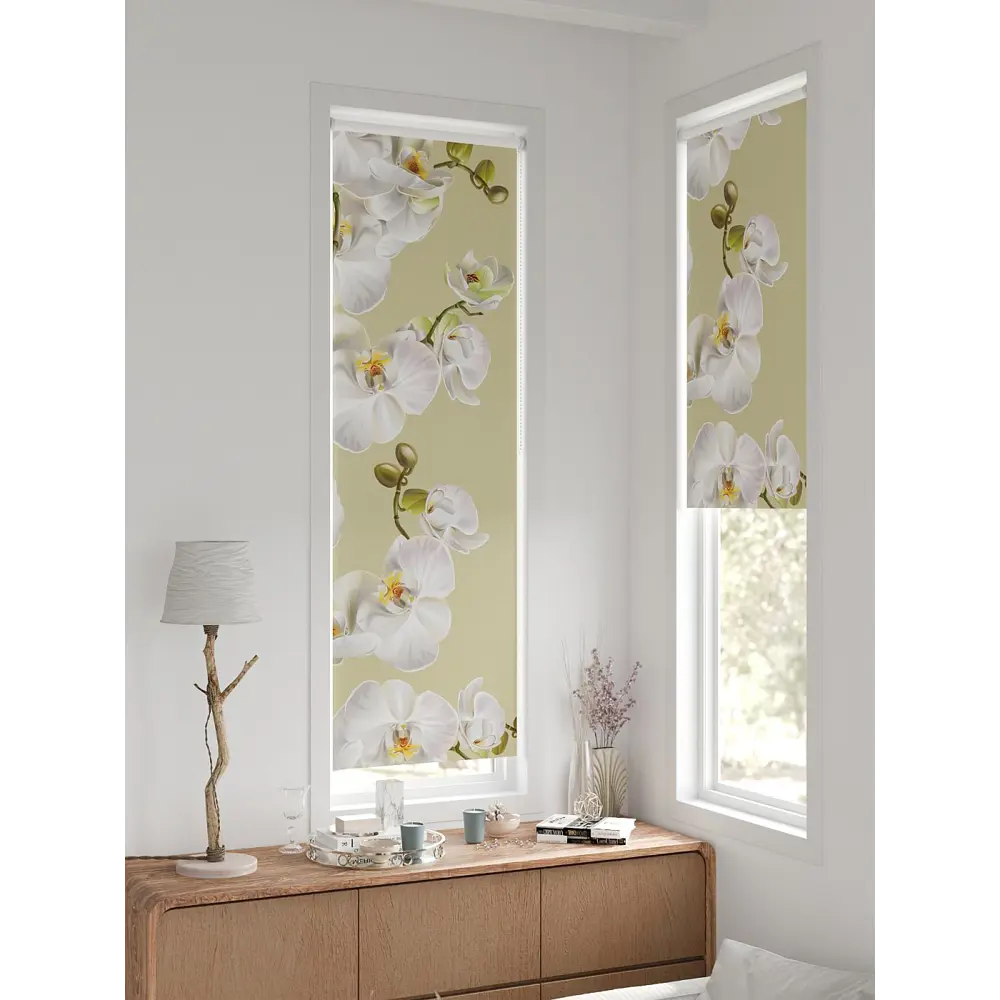 Фото Рулонная штора блэкаут At Home Ронтокс AT783128047 47x170 см, цвет белый Фото Рулонная штора блэкаут At Home Ронтокс AT783128047 47x170 см, цвет белый