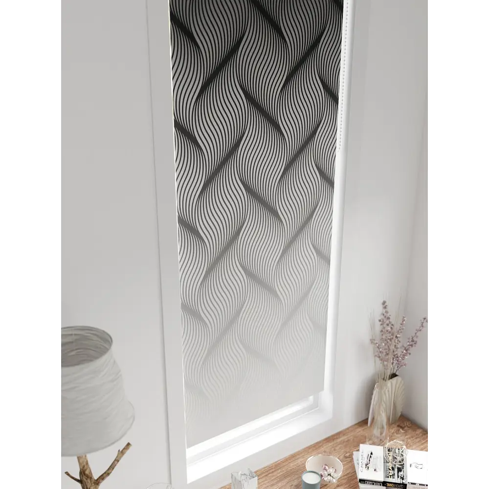 Фото 5 Рулонная штора блэкаут At Home Ронтокс AT783149047 47x170 см, цвет белый