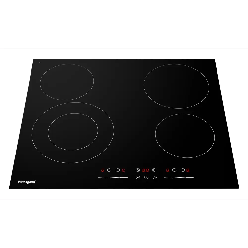 Фото 5 Электрическая варочная панель Weissgauff HV 641 BSG 59 см 4 конфорки цвет черный