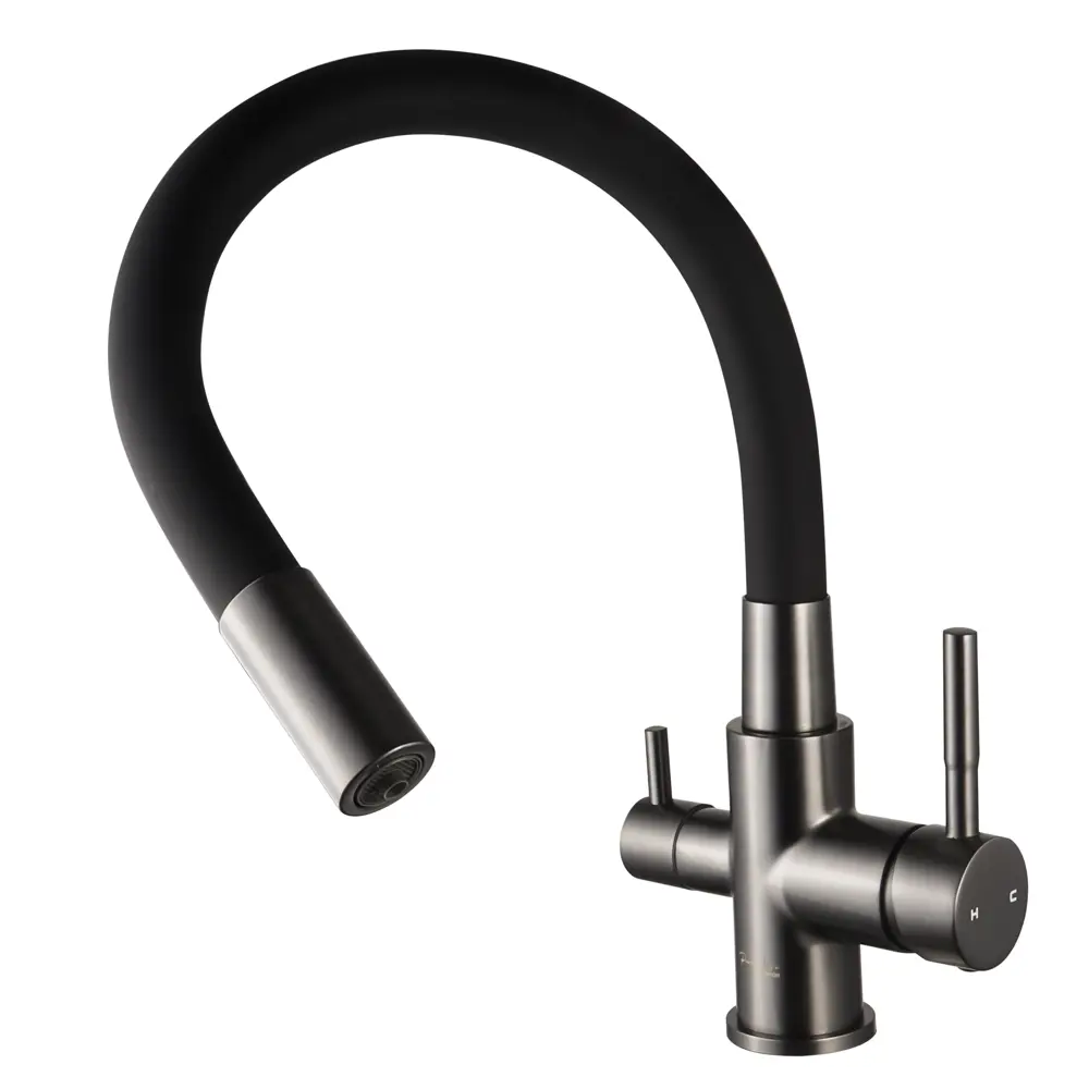 Фото 2 Смеситель для кухни Maxonor pure life PL4461-9/7 поворотный излив 192 см цвет черный матовый, черный Фото 2 Смеситель для кухни Maxonor pure life PL4461-9/7 поворотный излив 192 см цвет черный матовый, черный