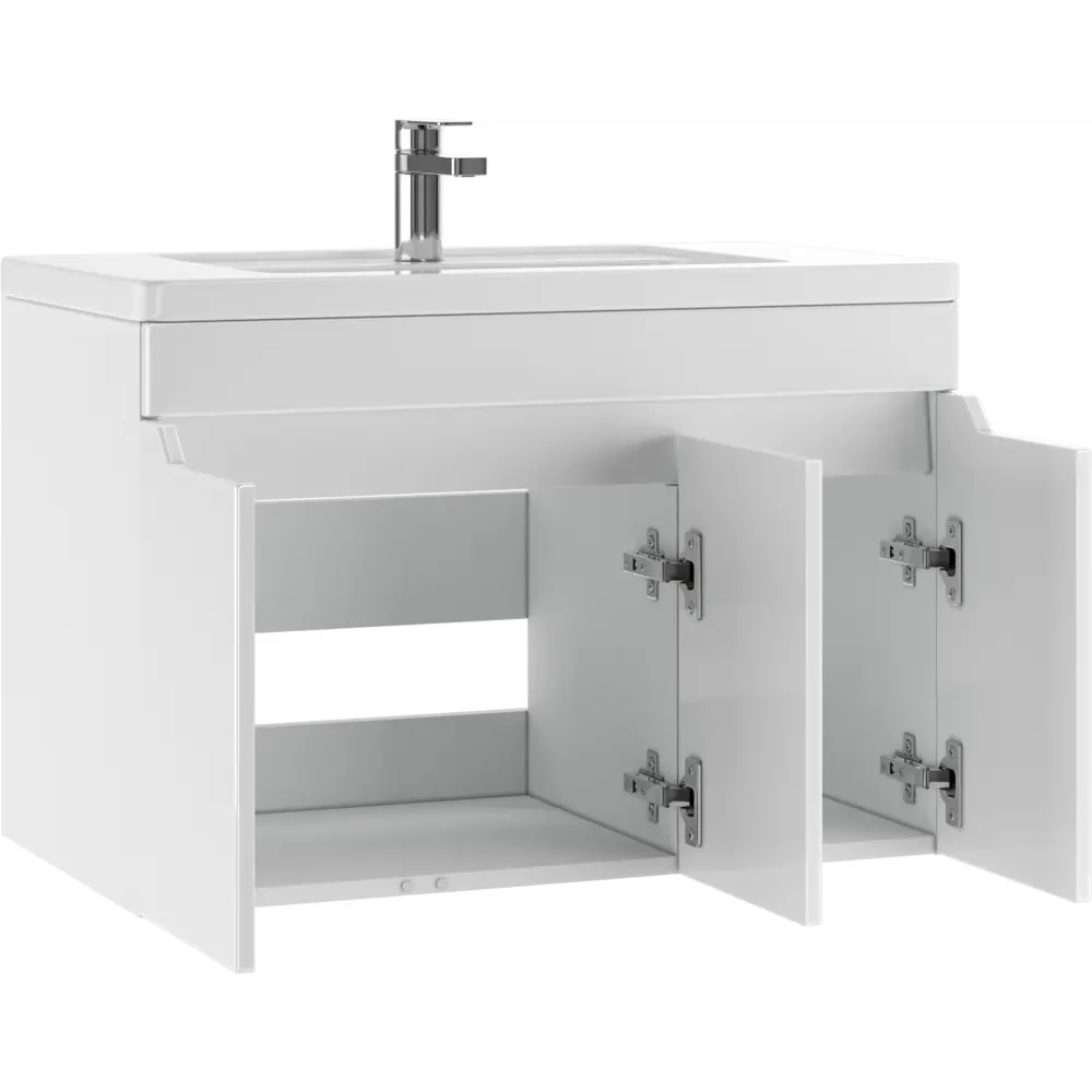 Фото 2 Тумба под раковину в ванную комнату Айсберг Maria 80 Мечта подвесная цвет белый