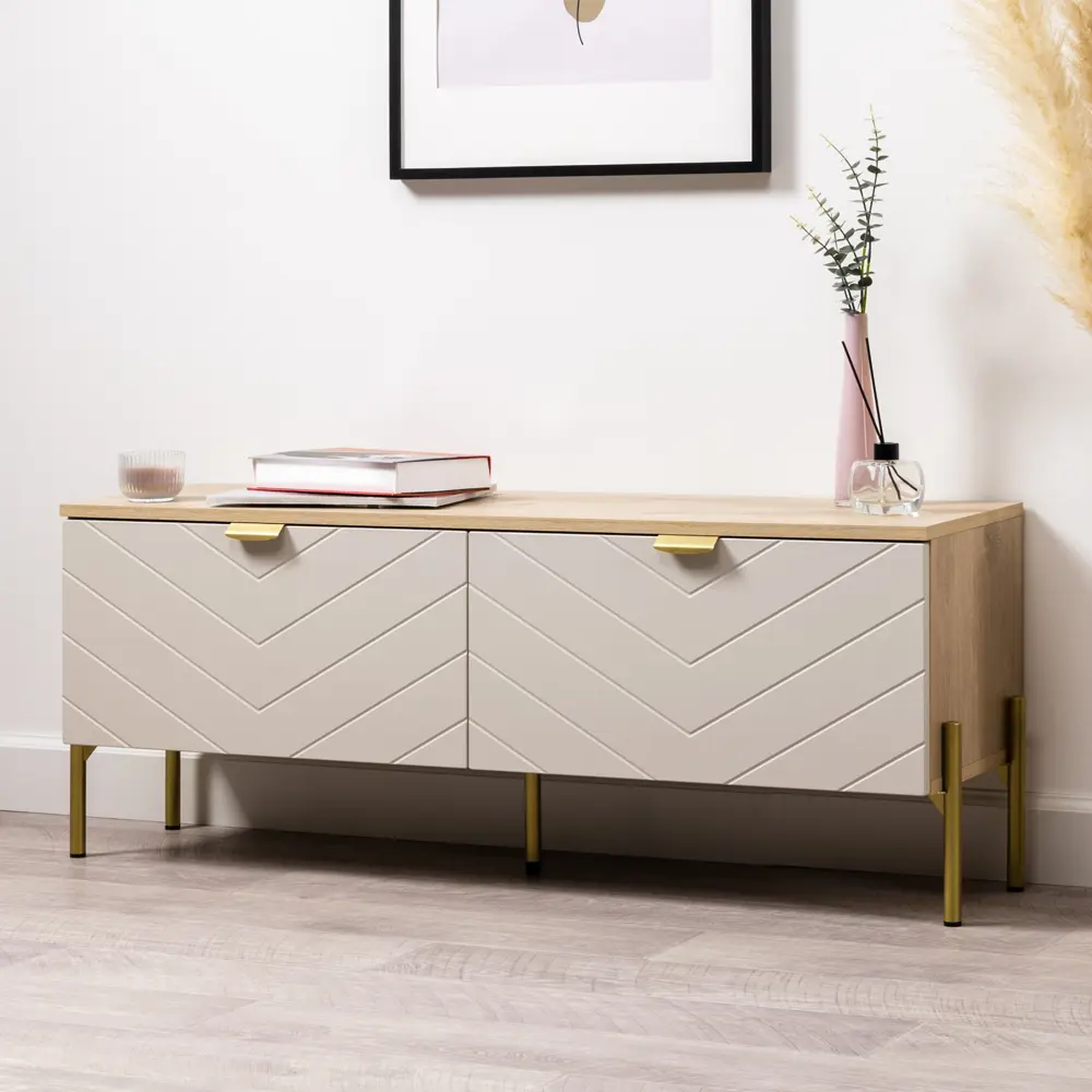 Фото 8 Тумба под телевизор Egregor Венеция 118.8x45.3x33.6 см МДФ с покрытием цвет дуб белый Фото 8 Тумба под телевизор Egregor Венеция 118.8x45.3x33.6 см МДФ с покрытием цвет дуб белый