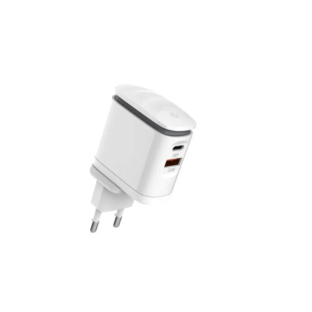 Фото 7 Зарядное устройство ldnio A2423C/PD+QC 3.0/2 USB 3.3-12 В 25 Вт цвет белый Фото 7 Зарядное устройство ldnio A2423C/PD+QC 3.0/2 USB 3.3-12 В 25 Вт цвет белый