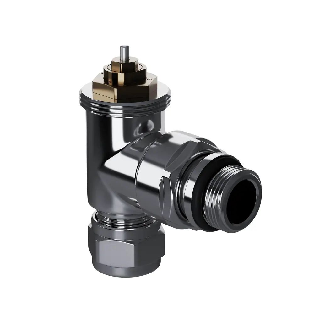 Фото 3 Термостатический комплект для радиатора угловой Royal Thermo Design Pro 1/2" латунь цвет хром Фото 3 Термостатический комплект для радиатора угловой Royal Thermo Design Pro 1/2" латунь цвет хром