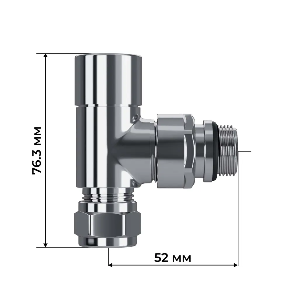 Фото 6 Термостатический комплект для радиатора трехосевой Royal Thermo Design Pro 1/2" латунь цвет хром Фото 6 Термостатический комплект для радиатора трехосевой Royal Thermo Design Pro 1/2" латунь цвет хром